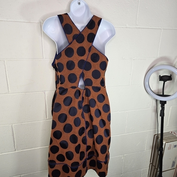 Anthropologie Maeve Rokin circle sleeveless criss cross sheath dress - Picture 6 of 11